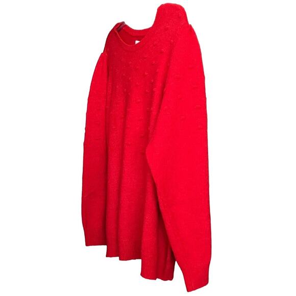 CROFT & BARROW LONG SLEEVE PULL-OVER ROUND NECK SWEATER, WOMENS, 0X (14W), RED - Picture 3 of 12